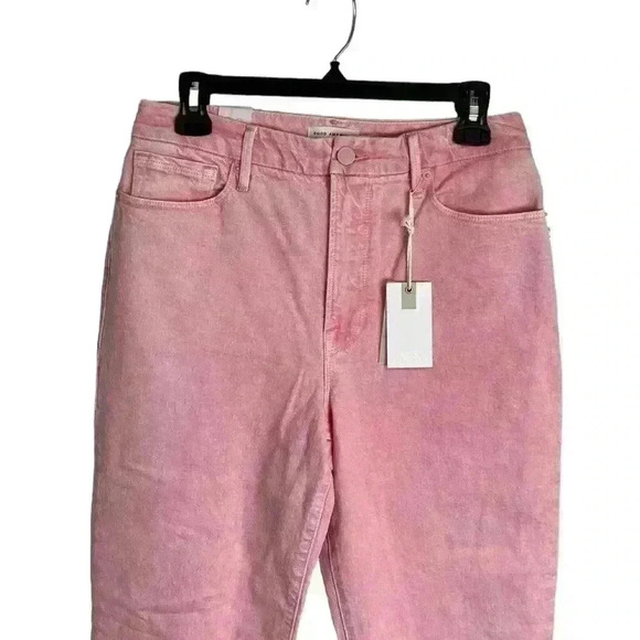 Good American Good Boy Straight Jeans In MineralRoseQuar Pink Size 6/28 - Picture 4 of 13